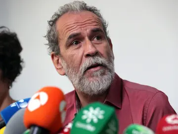 El actor Willy Toledo durante la rueda de prensa convocada El actor Willy Toledo durante la rueda de prensa convocada