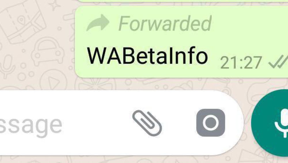 WhatsApp avisará cuando un mensaje haya sido reenviado