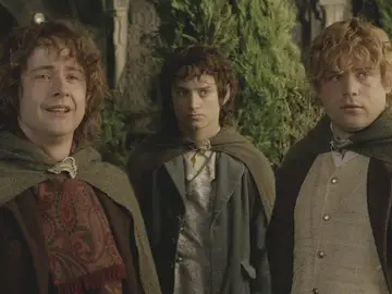 Los hobbits favoritos de Tolkien: Pippin, Frodo, Sam, ir al cine y leer Los hobbits favoritos de Tolkien: Pippin, Frodo, Sam, ir al cine y leer