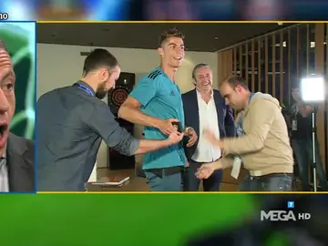 Cristiano Ronaldo durante su entrevista con Pedrerol Cristiano Ronaldo durante su entrevista con Pedrerol