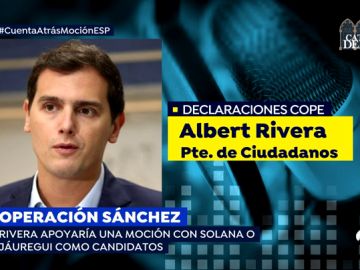 Redondo, Jáuregui, Solana, los candidatos "independientes" que Rivera ha propuesto a Sánchez para la "moción instrumental"