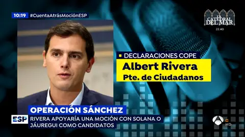 Redondo, Jáuregui, Solana, los candidatos "independientes" que Rivera ha propuesto a Sánchez para la "moción instrumental" Redondo, Jáuregui, Solana, los candidatos "independientes" que Rivera ha propuesto a Sánchez para la "moción instrumental"
