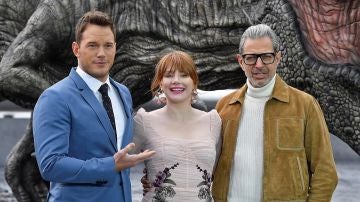 Chris Pratt, Bryce Dallas Howard y Jeff Goldblum presentan 'Jurassic World 2'