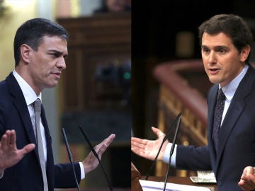 Pedro Sánchez y Albet Rivera