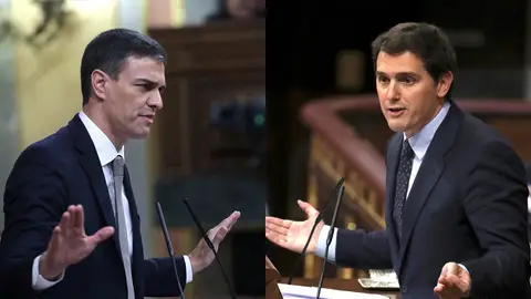 Pedro Sánchez y Albet Rivera Pedro Sánchez y Albet Rivera