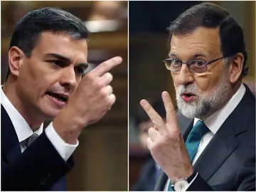 El presidente del Gobierno, Mariano Rajoy, y el líder del PSOE, Pedro Sánchez El presidente del Gobierno, Mariano Rajoy, y el líder del PSOE, Pedro Sánchez