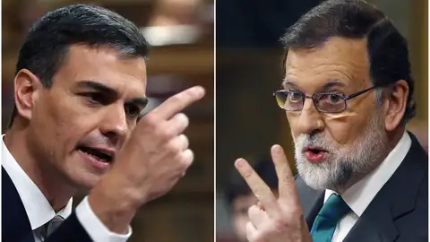 El presidente del Gobierno, Mariano Rajoy, y el líder del PSOE, Pedro Sánchez El presidente del Gobierno, Mariano Rajoy, y el líder del PSOE, Pedro Sánchez