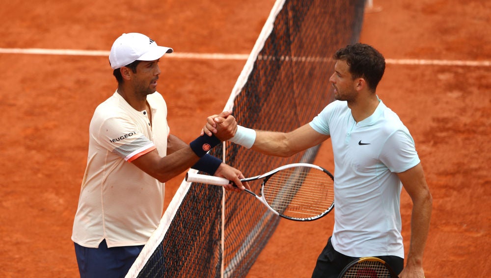 Verdasco y Dimitrov se saludan tras el partido