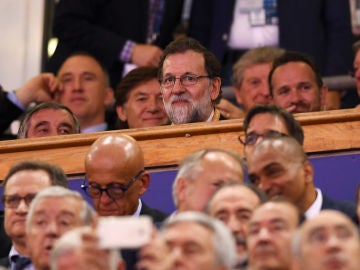 Mariano Rajoy, en el palco viendo la final de la Champions entre Real Madrid y Juventus