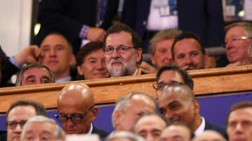 Mariano Rajoy, en el palco viendo la final de la Champions entre Real Madrid y Juventus