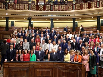 La bancada del PSOE en el Congreso
