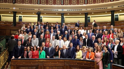 La bancada del PSOE en el Congreso