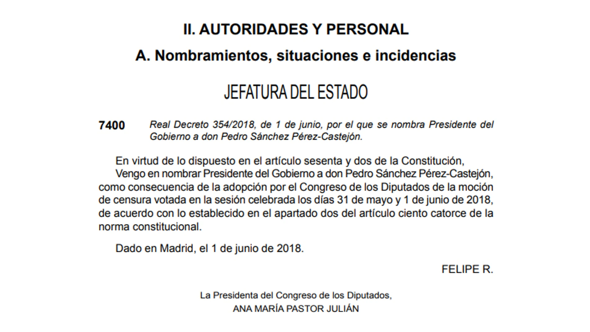 Imagen de la publicación del BOE Imagen de la publicación del BOE