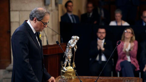 Quim Torra durante la toma de posesión de los consellers