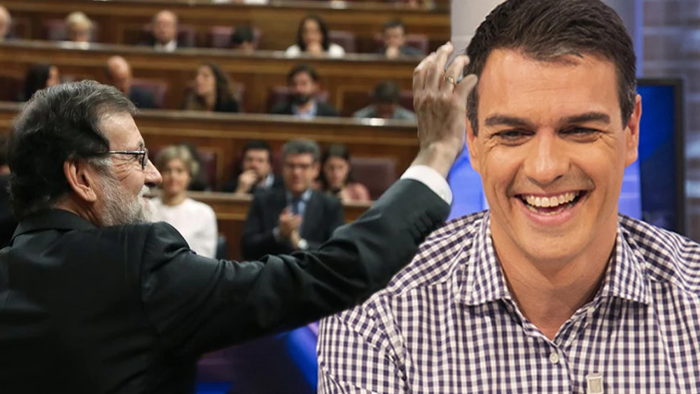 El premonitorio mensaje de despedida de Pedro Sánchez a Mariano Rajoy en su última visita a 'El Hormiguero 3.0' El premonitorio mensaje de despedida de Pedro Sánchez a Mariano Rajoy en su última visita a 'El Hormiguero 3.0'