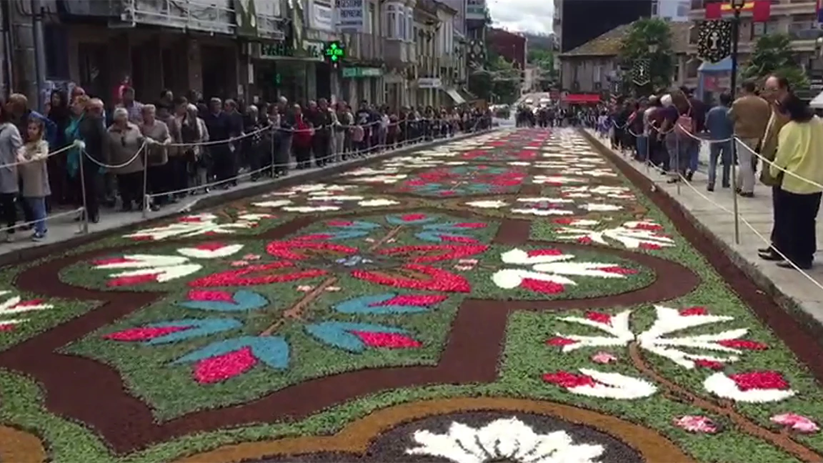 Alfombra floral en Ponteareas Alfombra floral en Ponteareas