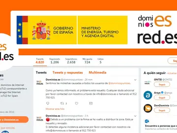 Los dominios .es, caídos Los dominios .es, caídos