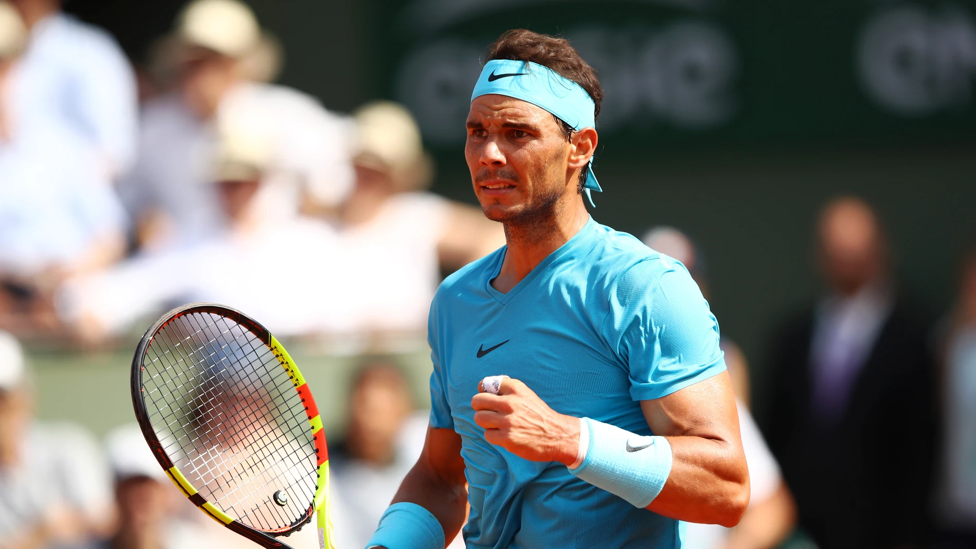 Rafa Nadal celebra la victoria Rafa Nadal celebra la victoria