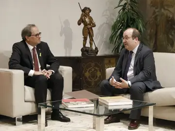 El presidente de la Generalitat, Quim Torra, y el líder del PSC, Miquel Iceta El presidente de la Generalitat, Quim Torra, y el líder del PSC, Miquel Iceta