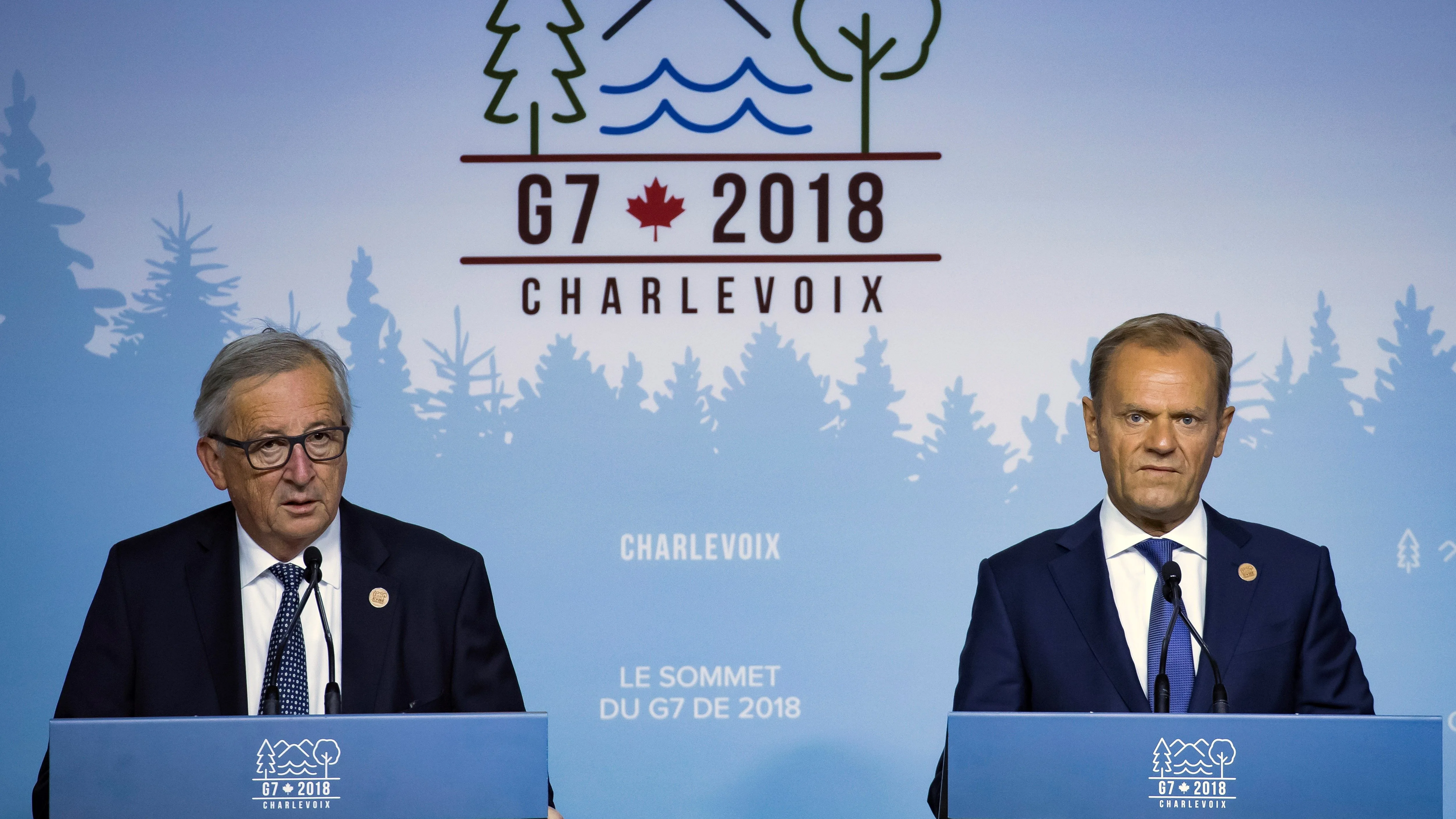 El presidente de la Comisión Europea, Jean-Claude Juncker (i), y el presidente del Consejo de Europa, Donald Tusk El presidente de la Comisión Europea, Jean-Claude Juncker, y el presidente del Consejo de Europa, Donald Tusk