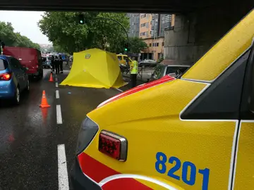 Los equipos de emergencias en el lugar del accidente Los equipos de emergencias en el lugar del accidente