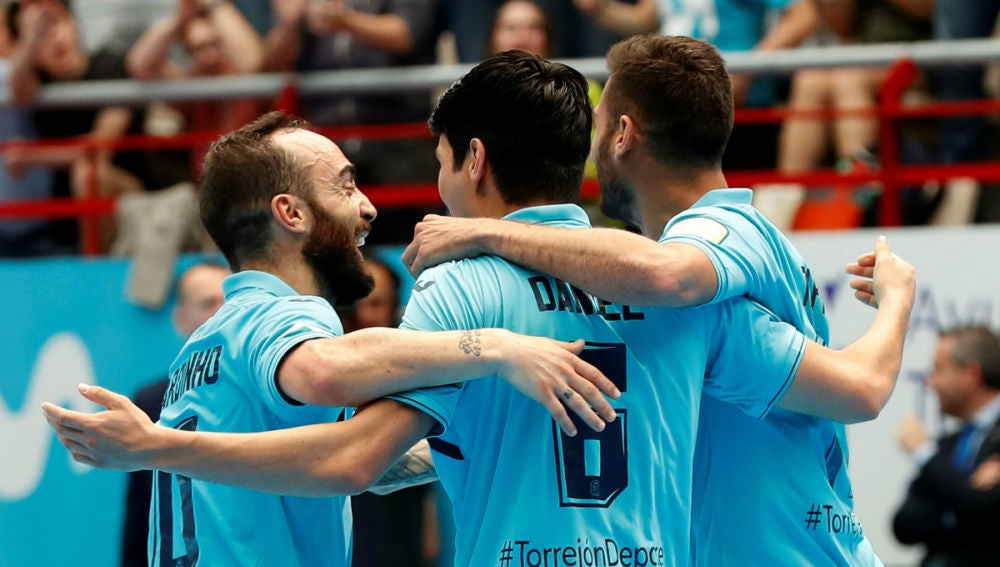 El Movistar Inter celebra un gol