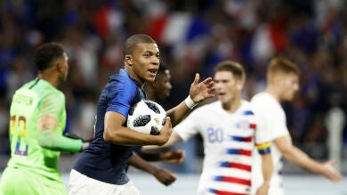 Mbappe rescata a Francia ante Estados Unidos a una semana de su debut en el Mundial