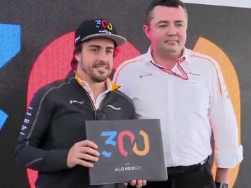 Fernando Alonso, con Boullier