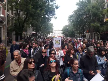 Manifestación de interinos temporales en Madrid Manifestación de interinos temporales en Madrid