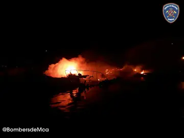 Incendio en el Puerto de Pollença Incendio en el Puerto de Pollença