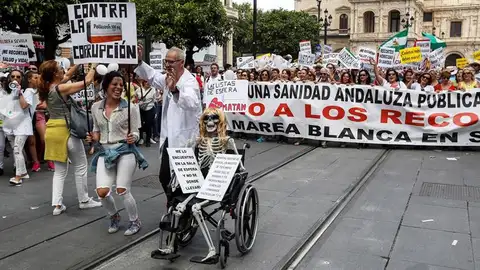 Miles de personas de toda Andalucía piden en Sevilla "una sanidad digna" Miles de personas de toda Andalucía piden en Sevilla "una sanidad digna"