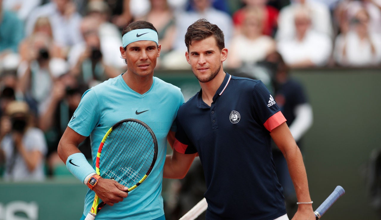 Nadal y Thiem posan juntos en la foto antes de la final