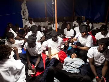 Los 629 inmigrantes que han sido trasladados al barco 'Aquarius' Los 629 inmigrantes que han sido trasladados al barco 'Aquarius'