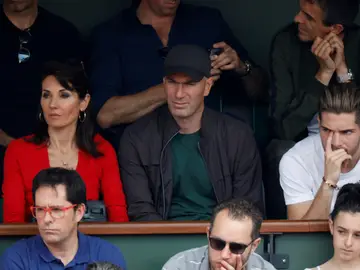 Zidane, viendo la final de Roland Garros Zidane, viendo la final de Roland Garros