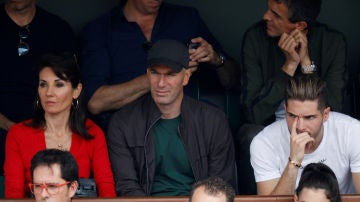 Zidane, viendo la final de Roland Garros