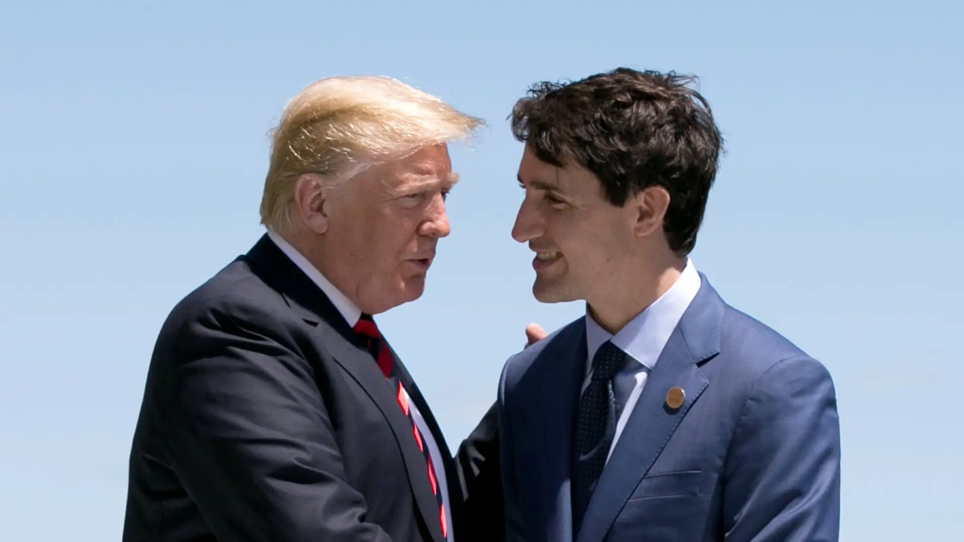 Donald Trump y Justin Trudeau en la cumbre del G7