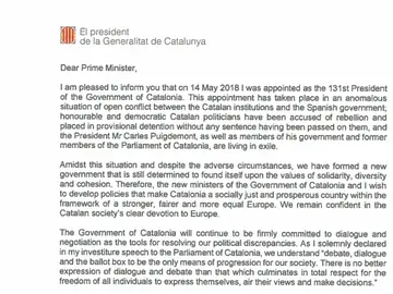 Fragmento de la carta remitida a las autoridades europeas. Fragmento de la carta remitida a las autoridades europeas.