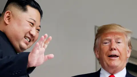 Los líderes de Corea del Norte y de Estados Unidos Los líderes de Corea del Norte y de Estados Unidos