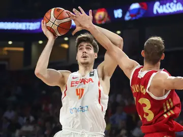 Juancho Hernángomez, en un partido con España Juancho Hernángomez, en un partido con España