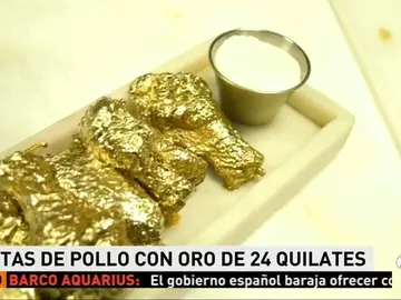 Un restaurante de Nueva York crea unas alitas de pollo con oro de 24 quilates Un restaurante de Nueva York crea unas alitas de pollo con oro de 24 quilates