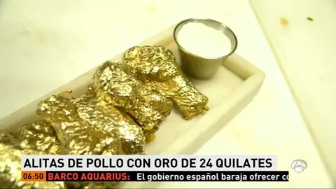 Un restaurante de Nueva York crea unas alitas de pollo con oro de 24 quilates Un restaurante de Nueva York crea unas alitas de pollo con oro de 24 quilates