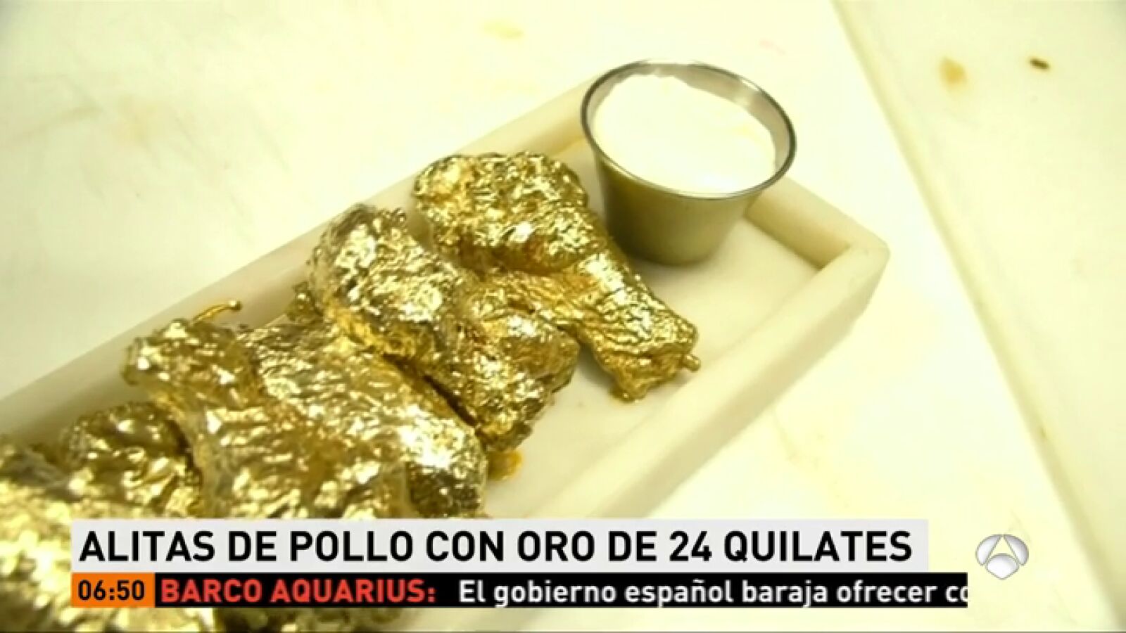 Un restaurante de Nueva York crea unas alitas de pollo con oro de 24 quilates