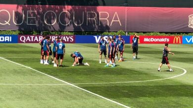 Dani Carvajal entrena con el grupo y Piqué completa el entrenamiento con normalidad