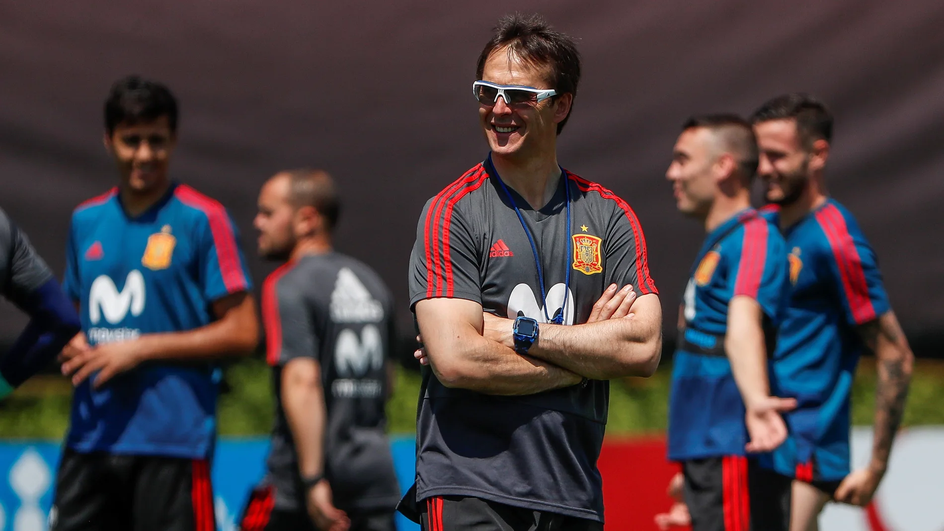 Julen Lopetegui, durante un entrenamiento de la Selección Julen Lopetegui, durante un entrenamiento de la Selección