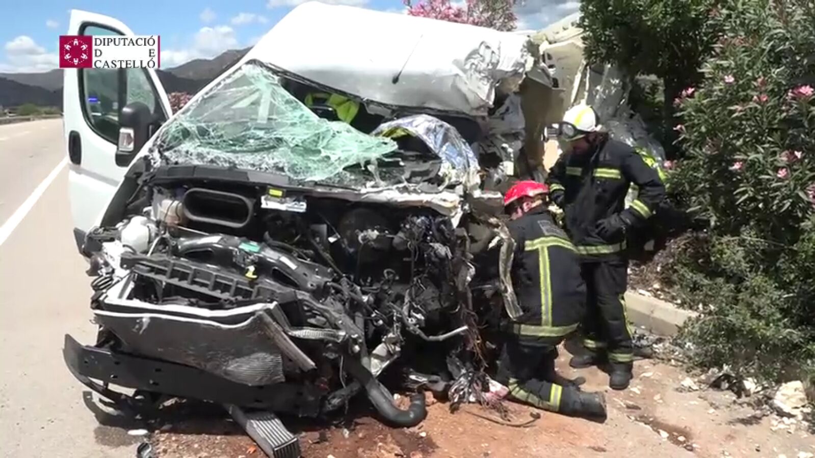 Muere un hombre en un accidente entre un camión y una furgoneta en Castellón