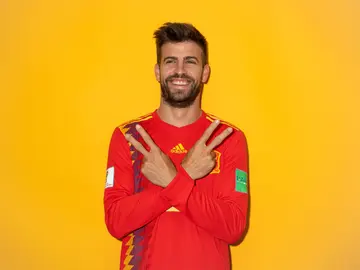 Gerard Piqué posa en una sesión antes del Mundial de Rusia Gerard Piqué posa en una sesión antes del Mundial de Rusia