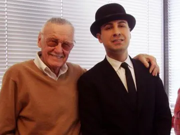 Stan Lee y su socio Keya Morgan Stan Lee y su socio Keya Morgan