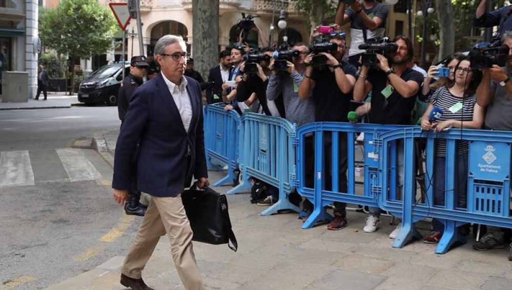 Diego Torres, a su llegada a la Audiencia de Palma