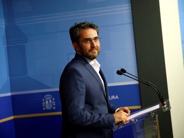 Màxim Huerta en su comparecencia de dimisión como ministro de Cultura y Deporte