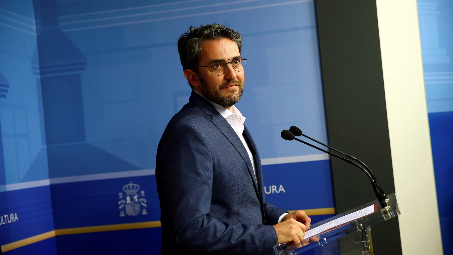 Màxim Huerta en su comparecencia de dimisión como ministro de Cultura y Deporte Màxim Huerta en su comparecencia de dimisión como ministro de Cultura y Deporte